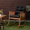 Tufted Outdoor Patio Chair Seating Pad with 4 Attached String Ties